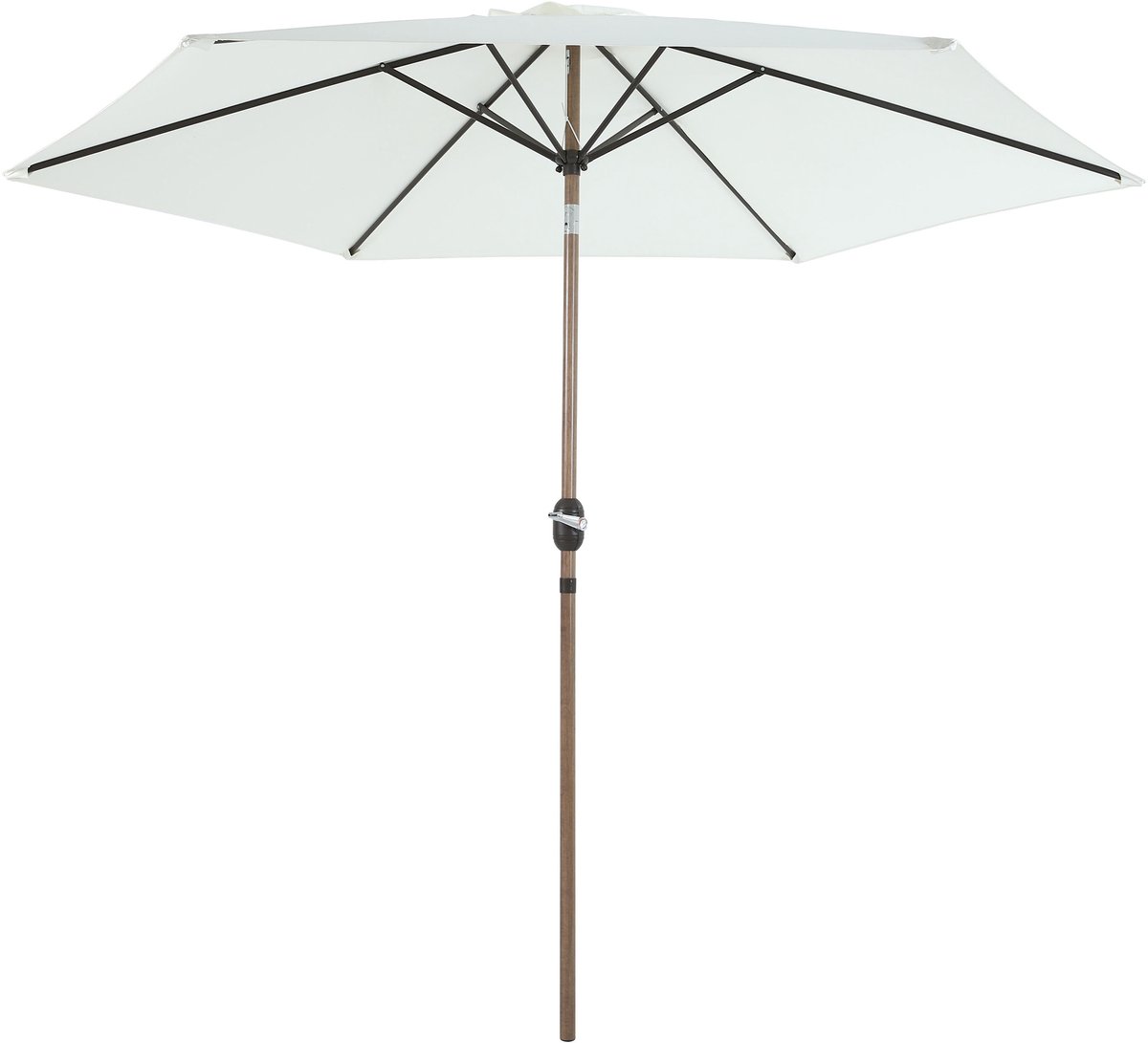AXI Noor Stokparasol Ø 300cm Eikenlook/beige - Gepoedercoat frame - Kantelbaar (8721399281116)