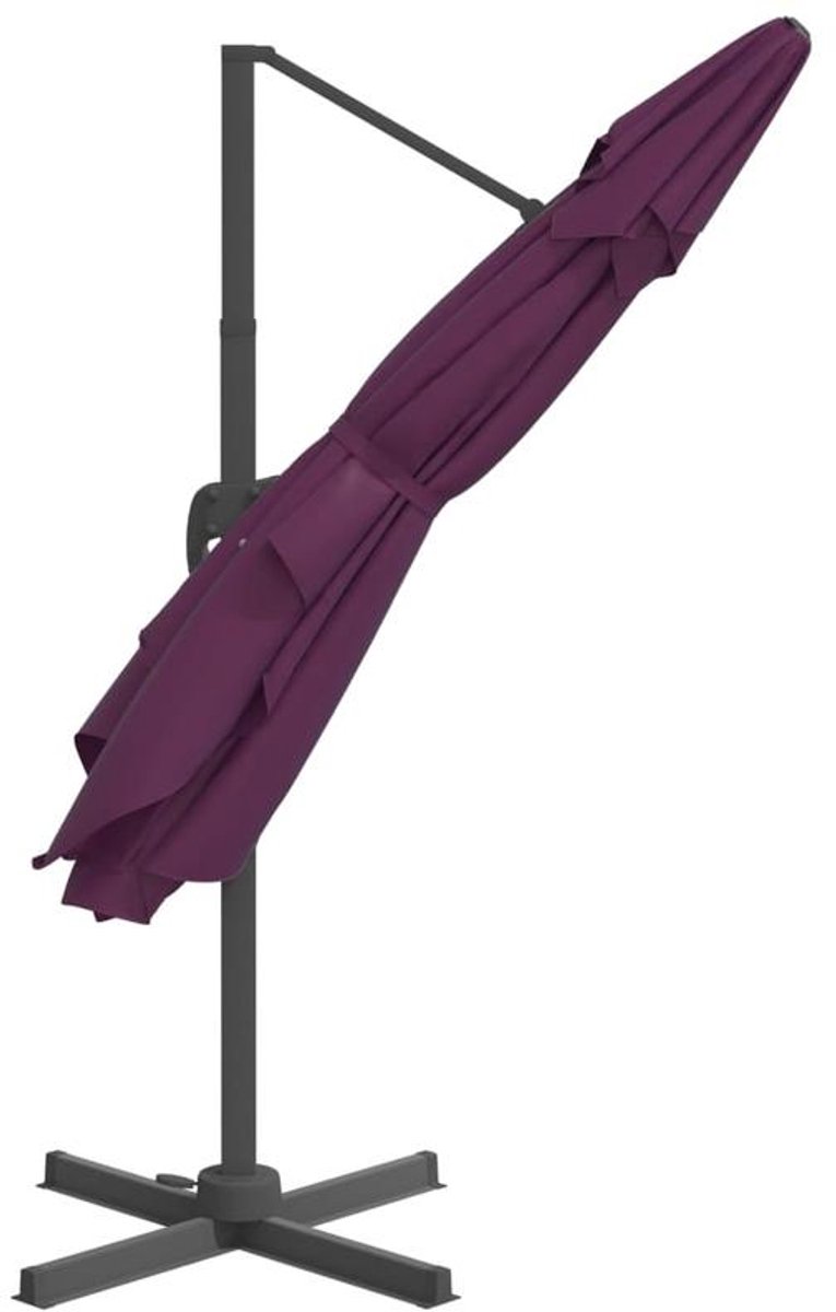 Drijvende Parasol - Zweefparasol - Terrasparasol - Tuinparasol - Hoge Schaduw - Aluminium Paal - 400 X 300 Cm (8721577003080)