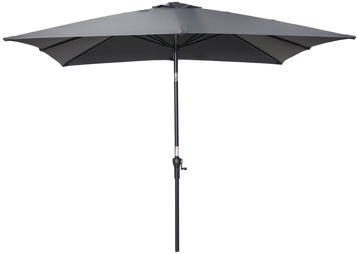 Garden Impressions Lotus stokparasol 250x250 - donker grijs (8713002125016)