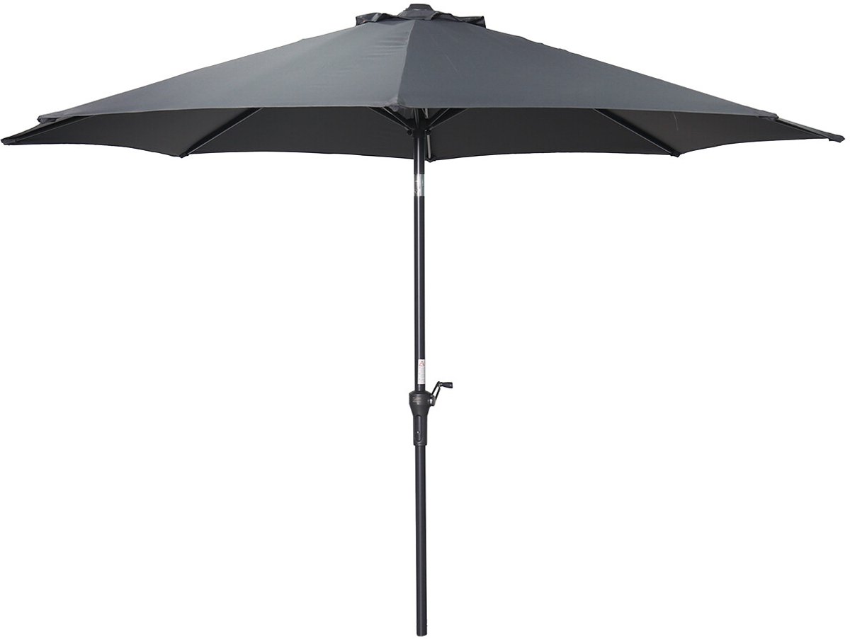 Garden Impressions Lotus stokparasol Ø300 cm - donker grijs (8713002125115)