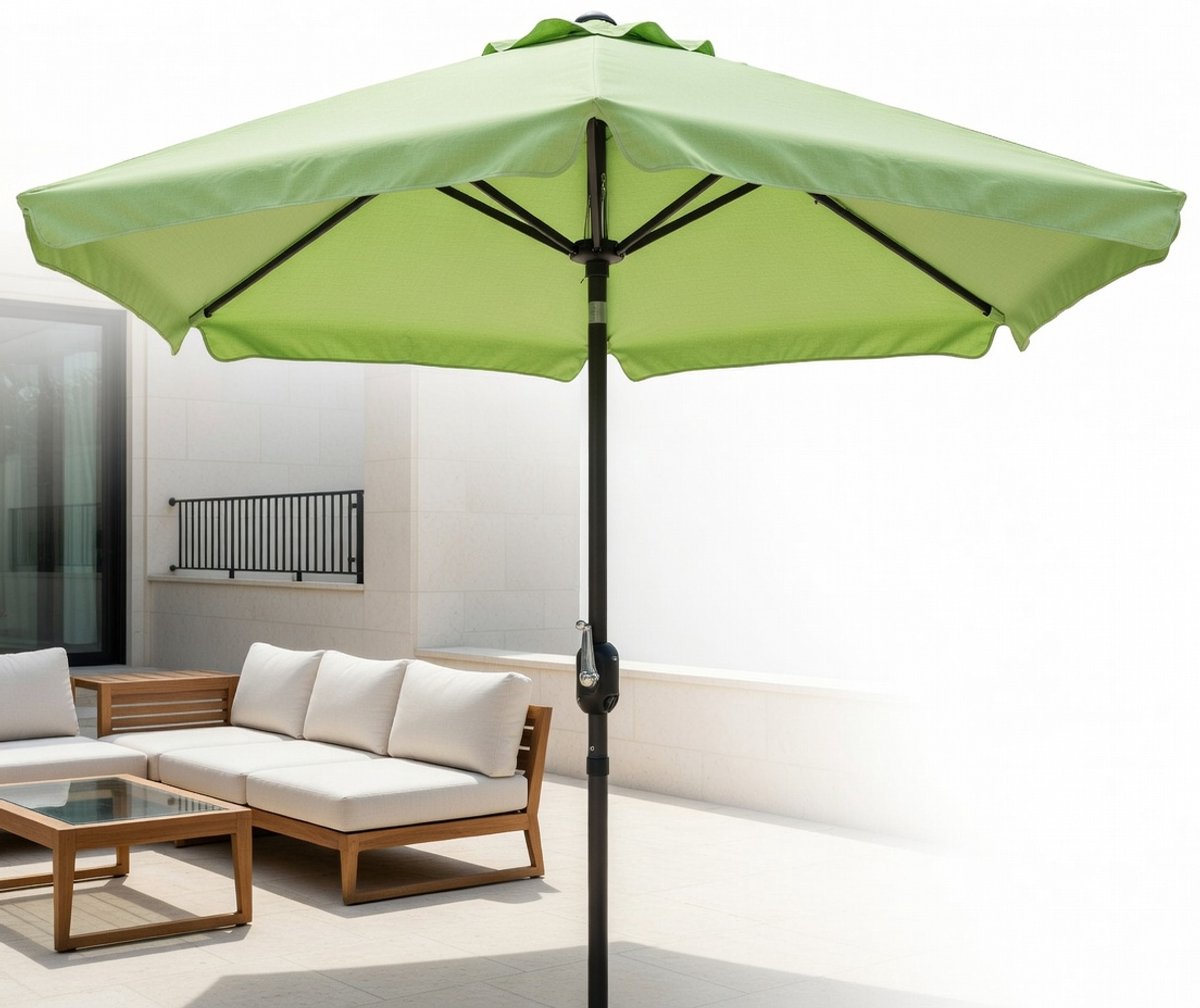 Halve Parasol 2,7m (270 cm) met Kurbel en UV-Bescherming - Balkon & Tuin Wandparasol Half Rond, Weerbestendig Terras Zonnescherm - MedaHomeStore (9502764938762)