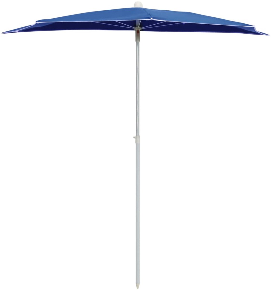 Halve Parasol - Balkonparasol - 180x90 cm - Azuurblauw - UV-bescherming - Wandparasol - Stabiel Stalen Frame (6007156697263)