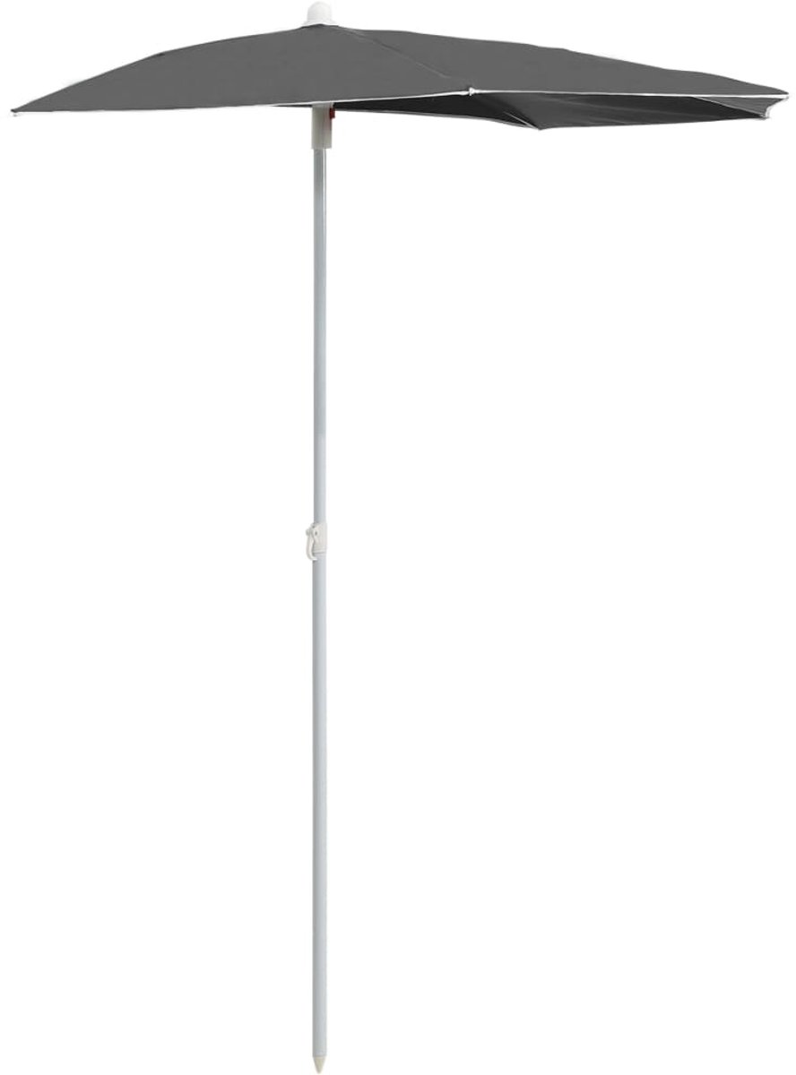 Halve Parasol - Balkonparasol - 180x90 cm - UV-bescherming - Wandparasol - Antraciet (6007156697249)
