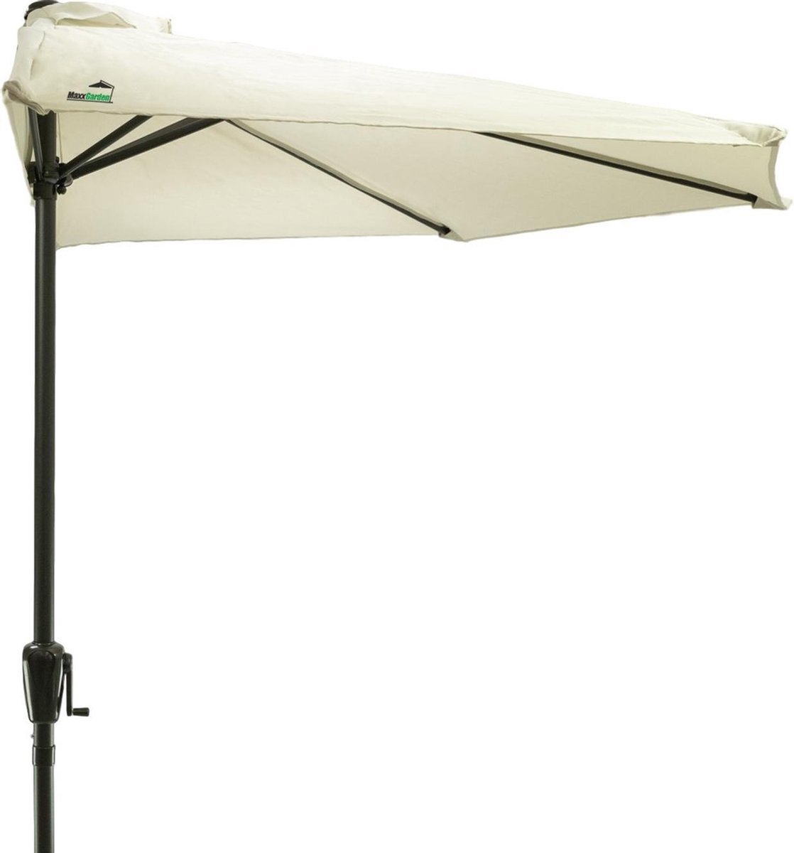 MaxxGarden Balkonparasol - Muurparasol - halfrond - Ø 270 cm - Crème (5404022208898)