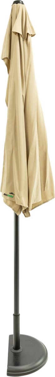 MaxxGarden Balkonparasol - Muurparasol - halfrond - Ø 270 cm - taupe - Set met extra voet (5404022213601)