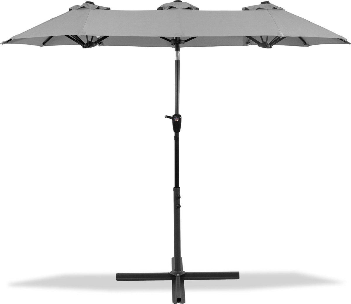 MaxxGarden Parasol - Stokparasol xxl - 300 x 150cm - Antraciet - Incl. Kruisvoet (5404022212239)