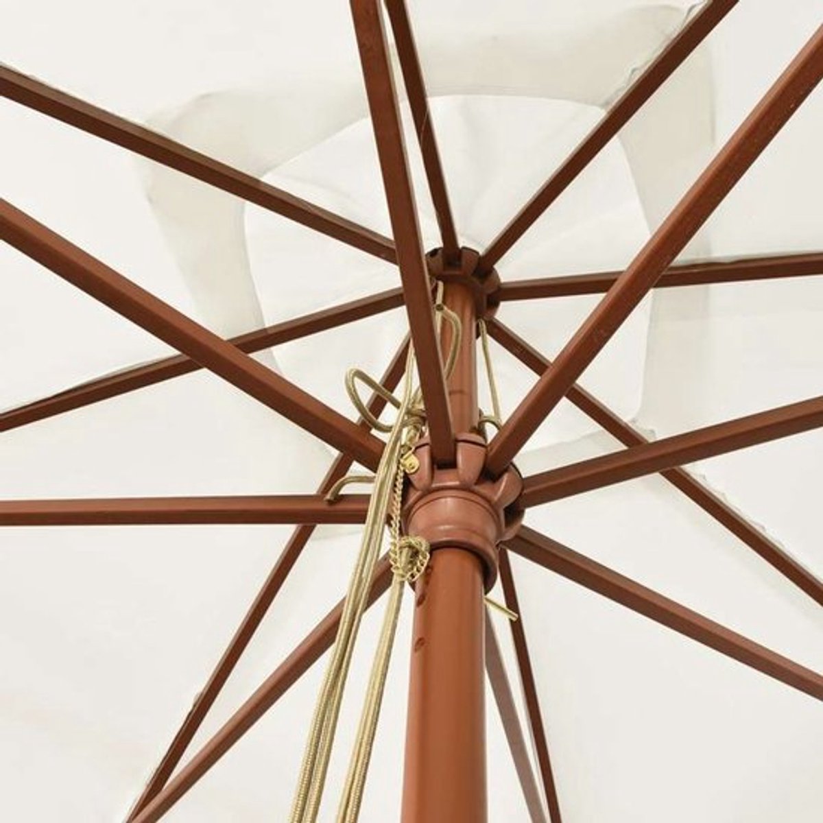 Parasol - Tuinparasol - Stokparasol - Zwembadparasol - Strandparasol - Houten Paal - Zandkleurig - 300x300x273 cm - UV-Bescherming - Waterafstotend (8721577260520)