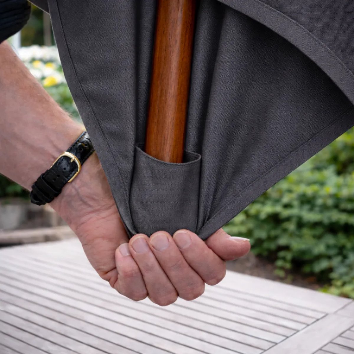 Parasoldoek 3 m vierkant - 8 baleinen met klittenbandsluiting - zweefparasol (8721516585165)