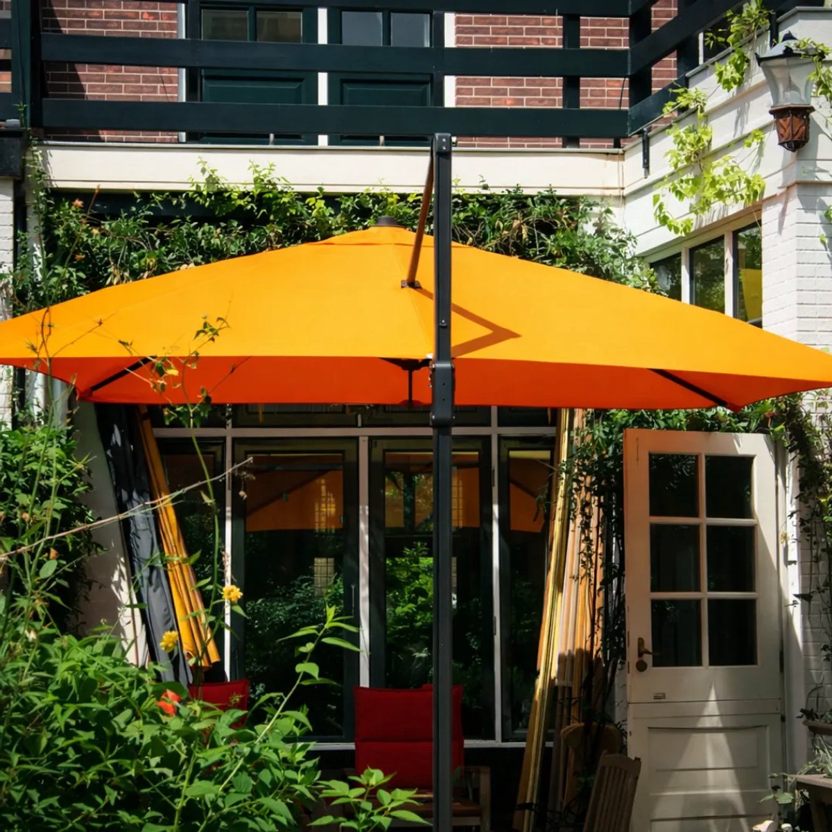 Parasoldoek 3 m vierkant - 8 baleinen met klittenbandsluiting - zweefparasol (8721516585202)