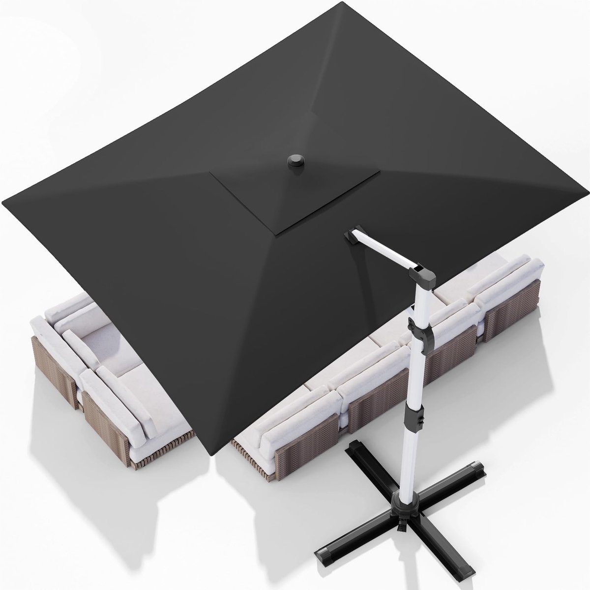 Triumph Majestic XXL Zweefparasol - 300 x 400 cm - 360° Draaibaar - Aluminium Frame - UV50+ Bescherming - Grijs (9503826863114)