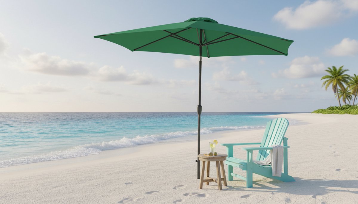 Tuinparasol Depauwonen 2x3 m - Kantelbare Zweefparasol met LED-verlichting, UV-bescherming 30+, Waterafstotend, 6 Stalen Spaken, Vrijhangend, Terras, Tuin, Café en Strand - Grijs, Beige, Rood of Groen (9501331196215)