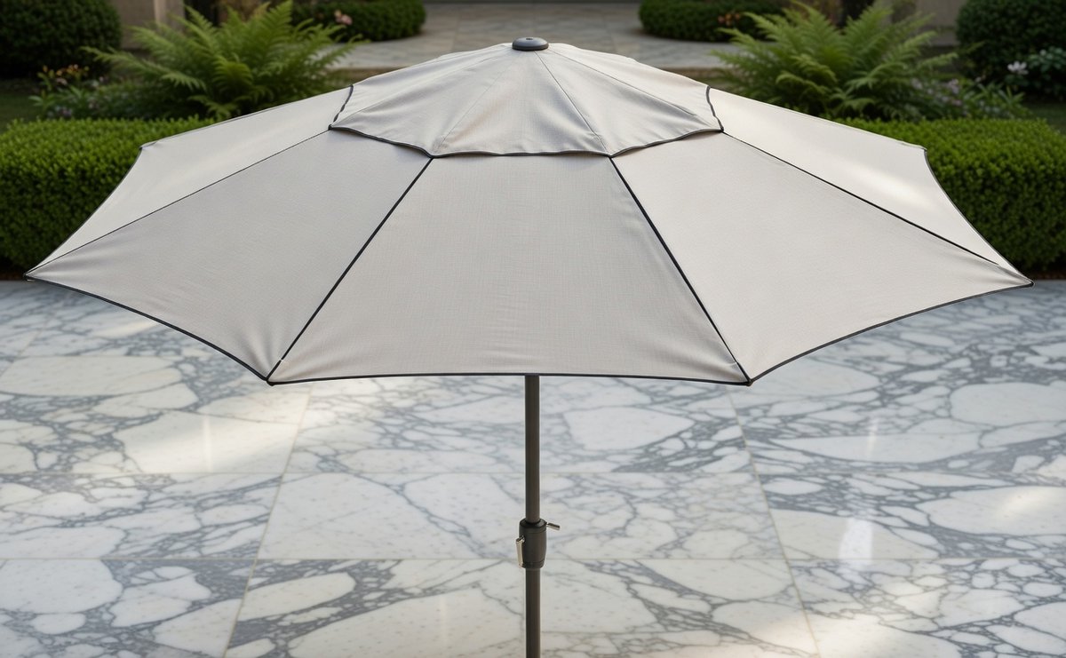 XXL Tuinparasol 400 cm - Grote Stokparasol met UV-bescherming 40+, Kantelbaar, Aluminium Frame, Waterafstotend Polyester - Off White Crème - voor Tuin, Terras & Horeca - medahomestore (9505692322641)