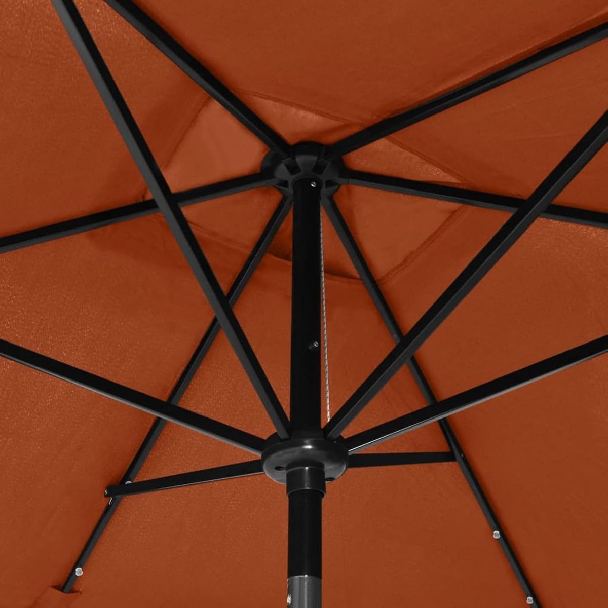 Zweefparasol 200x211 cm Depauwonen - Terrakotta Sonnenschirm mit LED, Aluminium Gartenschirm, UV-Schutz, Neigbar & Faltbar für Terrasse, Balkon & Garten (9503936188756)