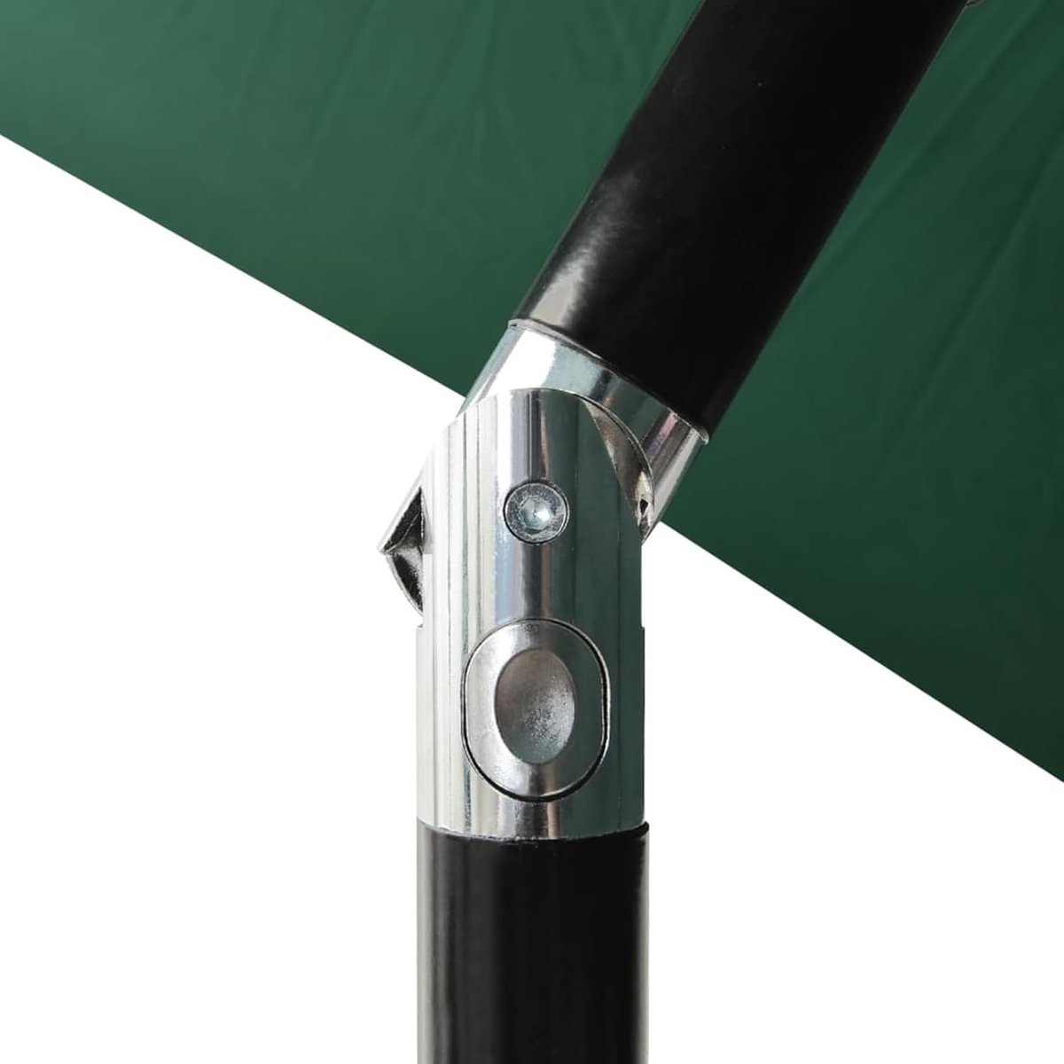 Zweefparasol 225x225x212 cm Depauwonen - Grüner Sonnenschirm mit LED-Beleuchtung, UV-Schutz, Aluminium Gartenschirm für Balkon, Terrasse & Garten (9505536521681)