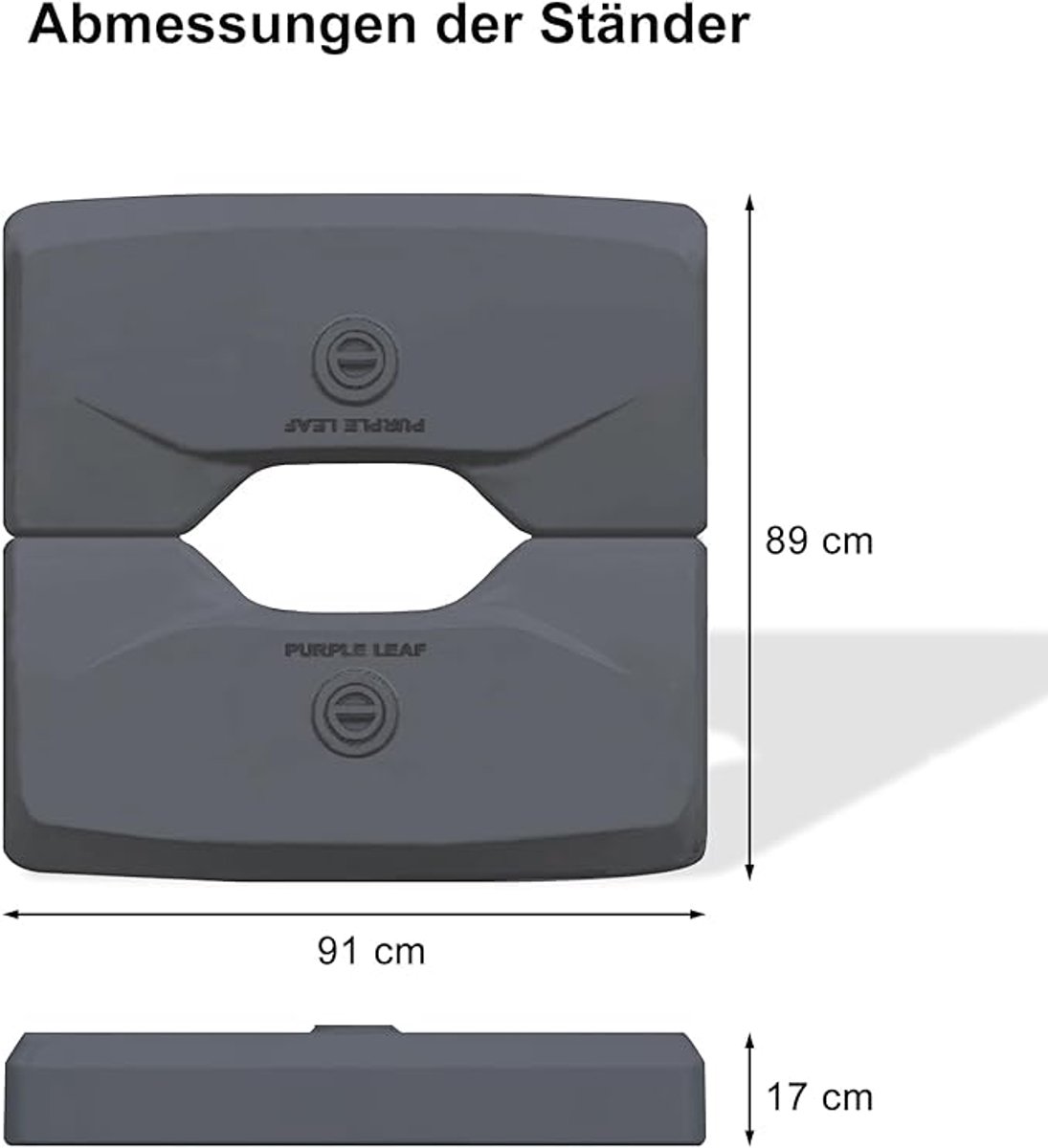 Zweefparasol 250x250 cm Twist Grafietgrijs - Duurzame Aluminium Tuinparasol met Zwengel, 360° Rotatie, Kantelbaar & UV50+ Bescherming, Weerbestendig Terrasparasol - Laura (9501927859319)
