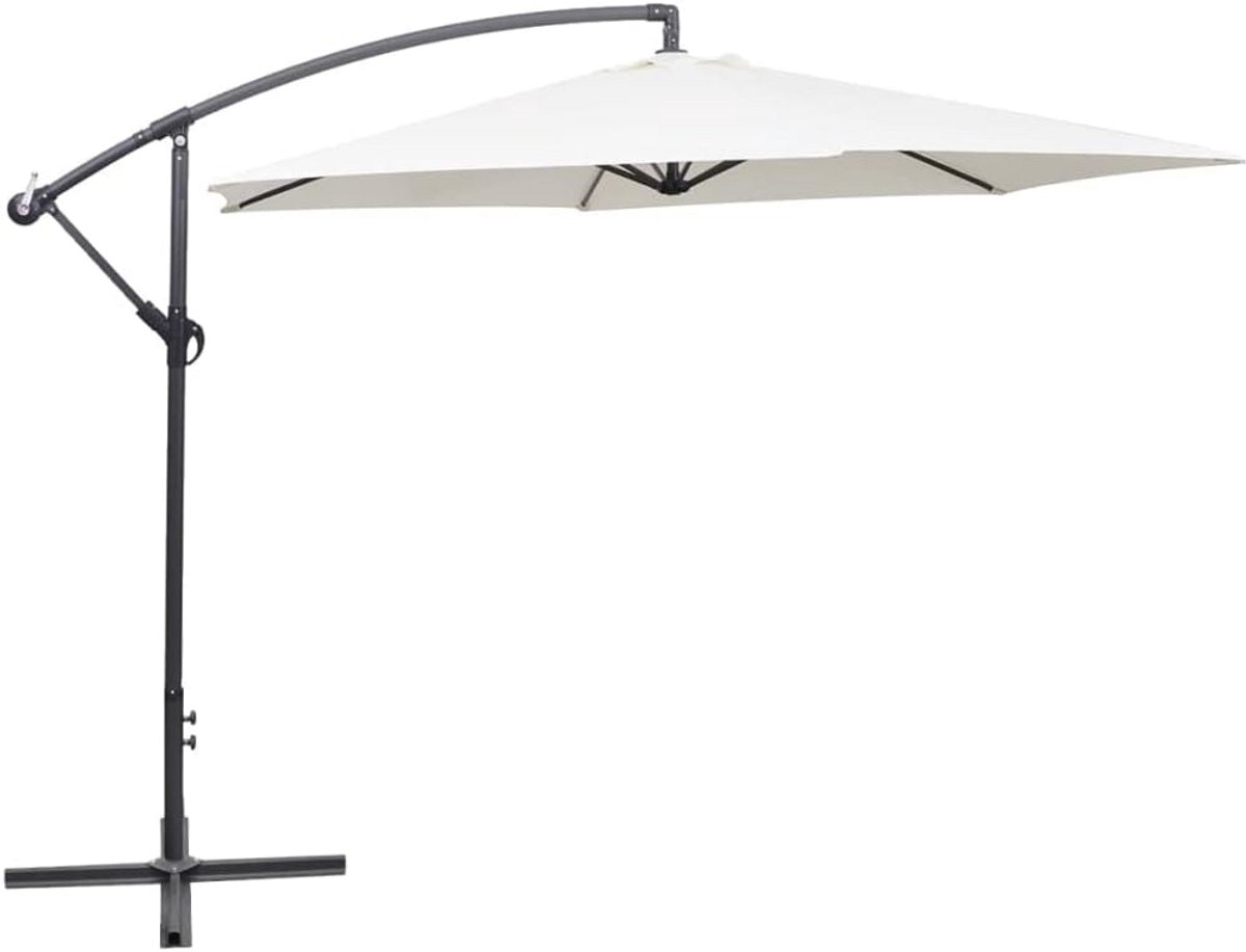 Zweefparasol 3 Meter Vrijhangend met Voet XL Parasol Tuinparaplu (9101026737817)