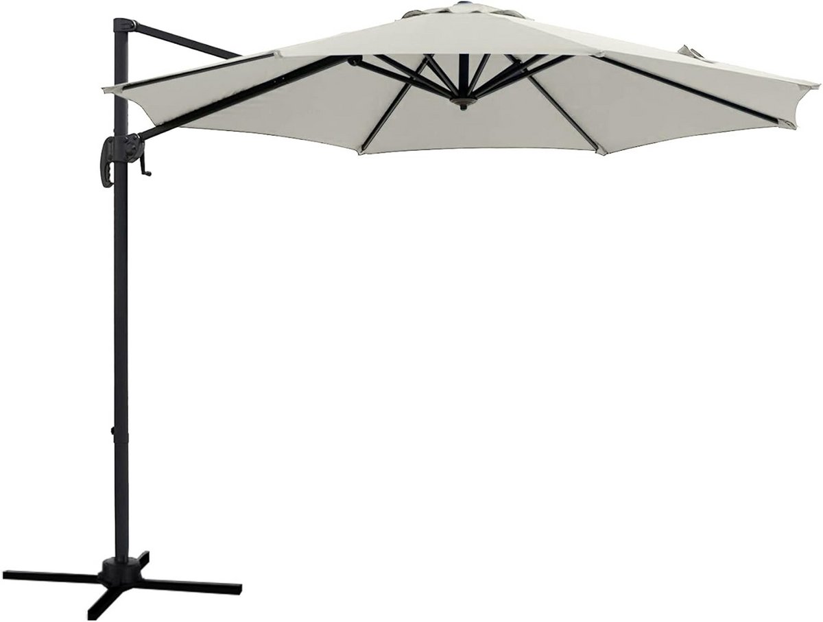 Zweefparasol 300 cm Achtkantig Beige Inclusief Voet (9101059858633)