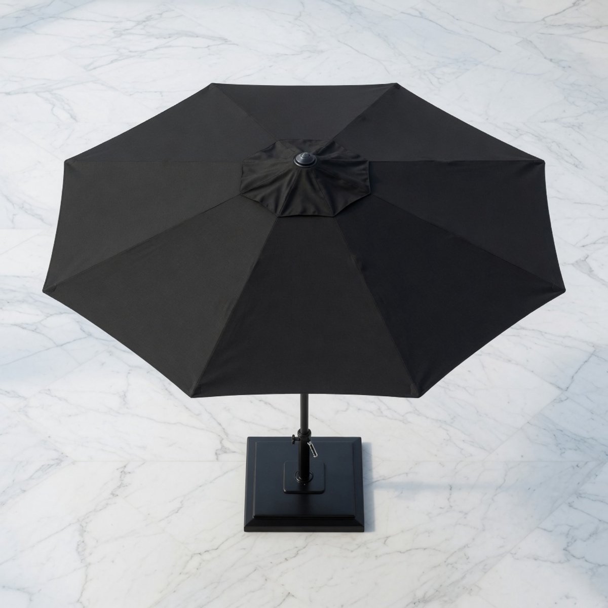 Zweefparasol 300 cm Kantelbaar met Handslinger - Aluminium Tuinparasol UV-bescherming 40+ Waterdicht en Windbestendig - Donkergrijs - Mobili Bella (9503132746170)