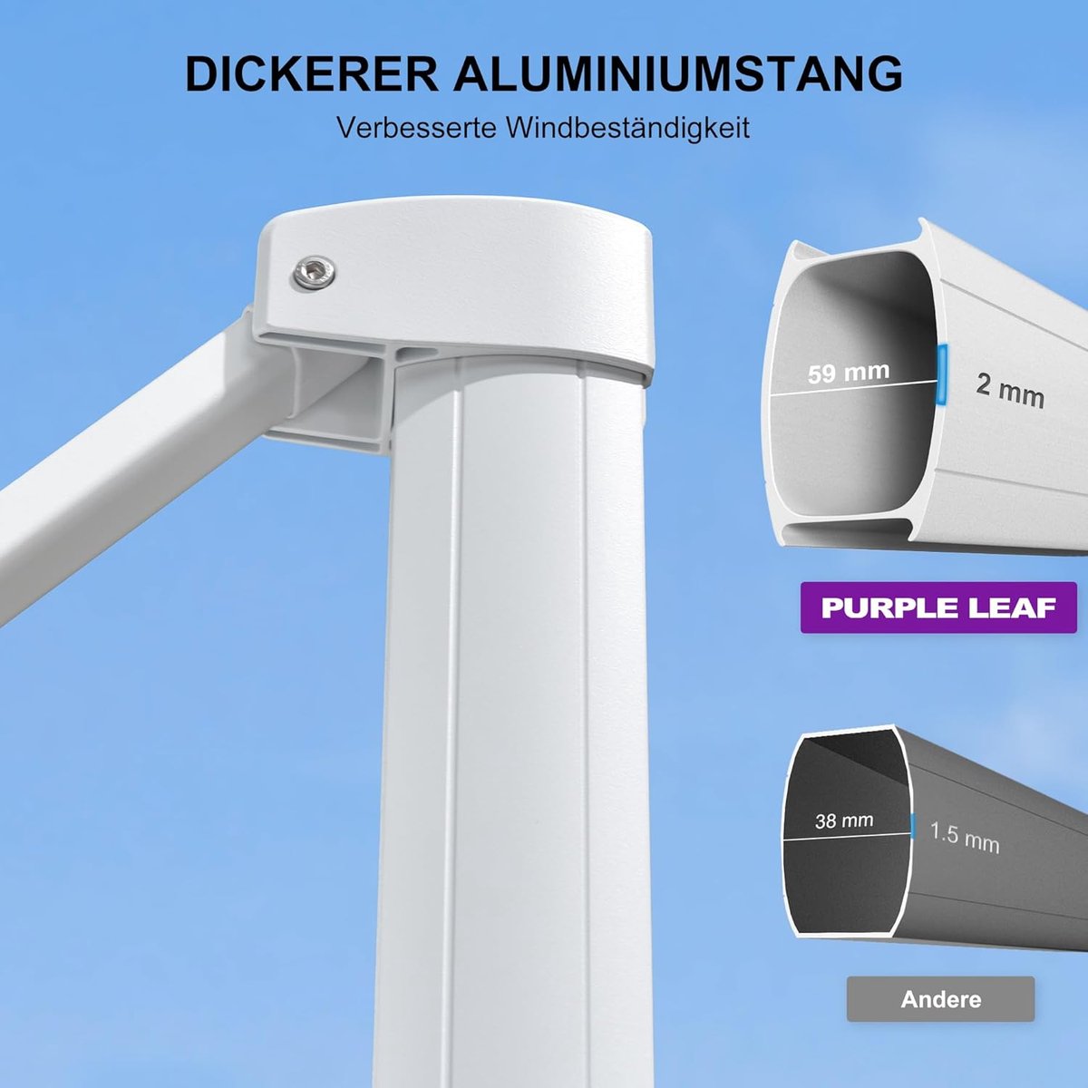 Zweefparasol 300x300 cm XXL 360° Draaibaar Kantelbaar met Parasolvoet UV50+ Waterdicht Beige - Luxe Aluminium Tuinparasol voor Terras & Tuin - Laura (9506561217952)