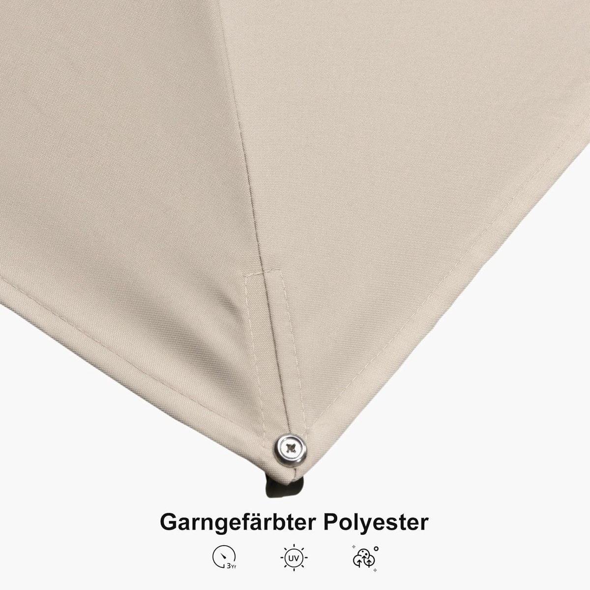 Zweefparasol Kantelbaar 360 cm x 270 cm met Standaard - Groot Aluminium Tuinscherm 360° Draaibaar, UV-Bestendig, Waterafstotend, Rechthoekig Terrasparasol - Laura (9502258729432)