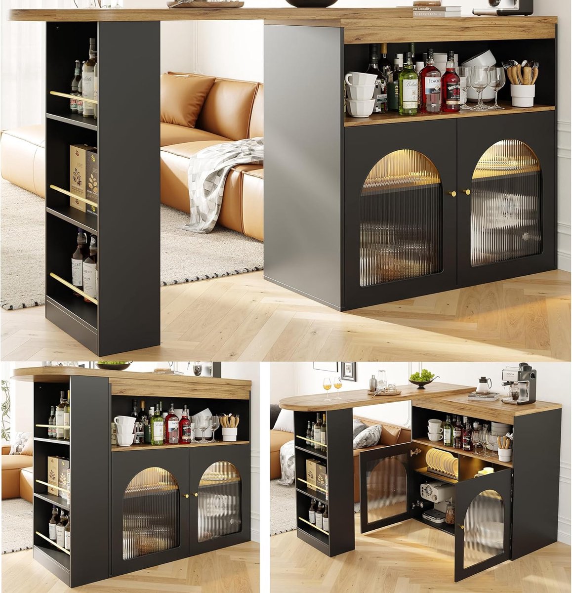 Zweefparasol Ø330 cm Rond - 360° Draaibaar, Kantelbaar, Aluminium Frame, UV50+ Waterafstotend, Inclusief Parasolvoet - Beige | Laura (9508154772749)