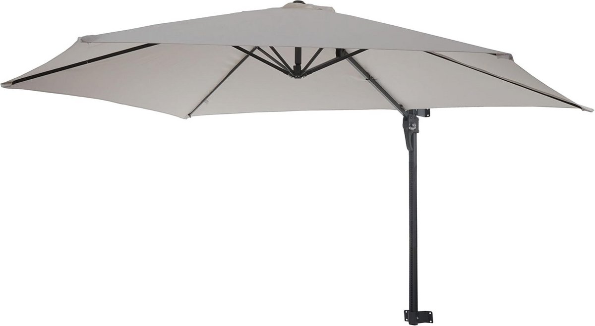 Zweefparasol Wandparasol 3 Meter Kantelbaar voor Balkon en Terras - Polyester en Aluminium (9101031035700)