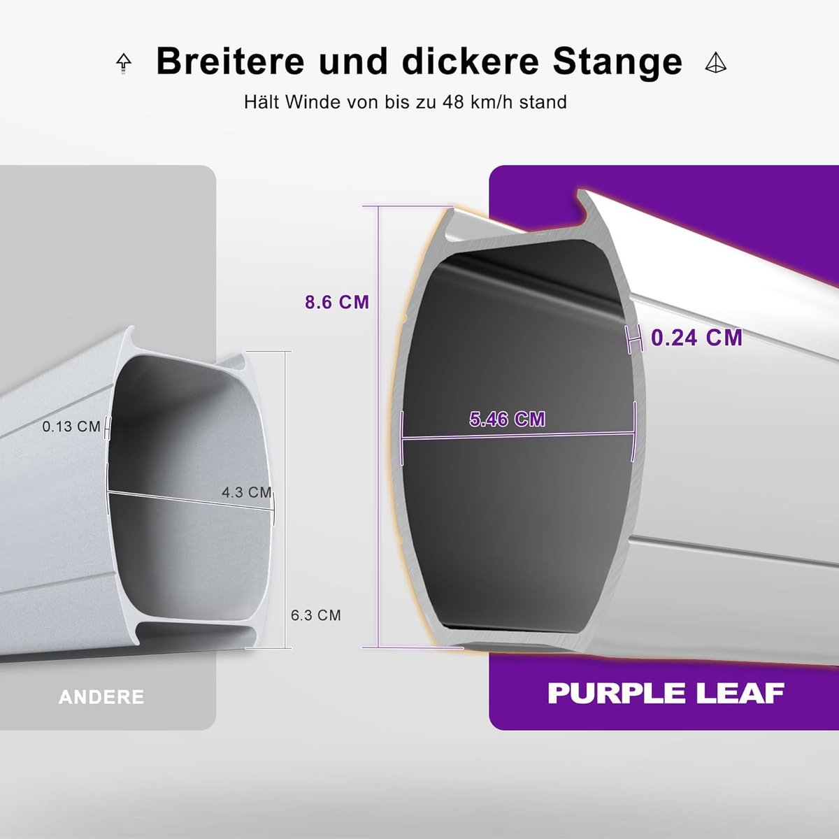 Zweefparasol XXL 270 x 365 cm rechthoekig - Grote draaibare tuinparasol met zwengel, dubbel dak, UV50+ zonwering, waterafstotend en ademend - Beige - Laura (9508477232555)