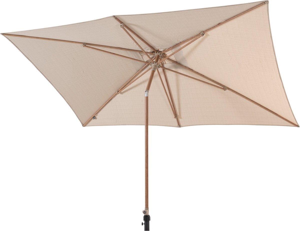 4 Seasons Azzurro stokparasol 200 x 300 cm frame woodlook - doek sand (8720087017976)