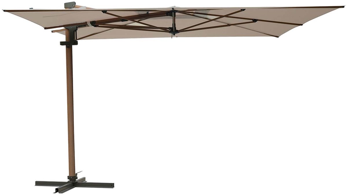 Madison Braga zweefparasol 355x300 cm - mellow champagne olefin - teakhoutlook frame (8713229394868)