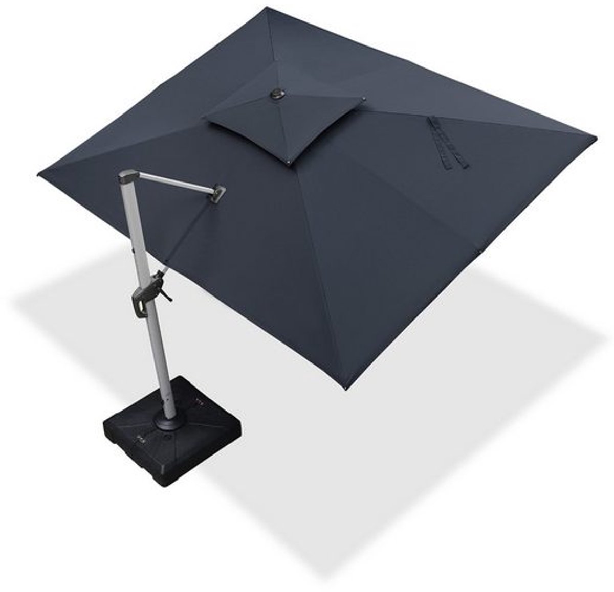 PURPLE LEAF Rechthoek Parasol - Dubbel Top - 360 °Graden Rotatie - UV werend doek- Windbestendige Zweefparasol (8683769595028)