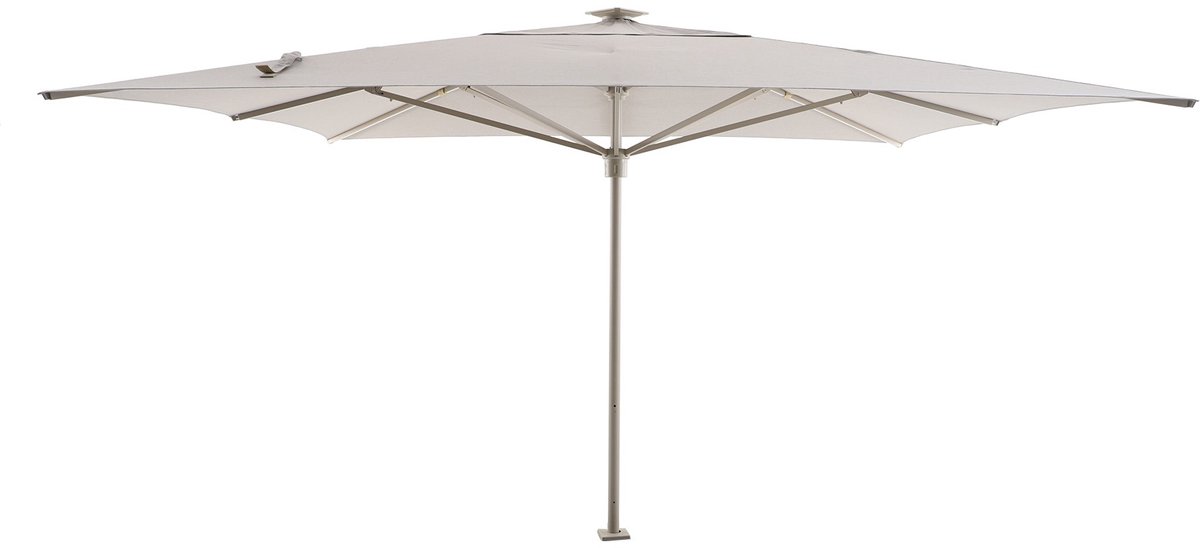 Perfect Shadow Atlas Telescope Stokparasol Pro met LED verlichting 4x4 m. - Latte/Urban Taupe (6154139678617)