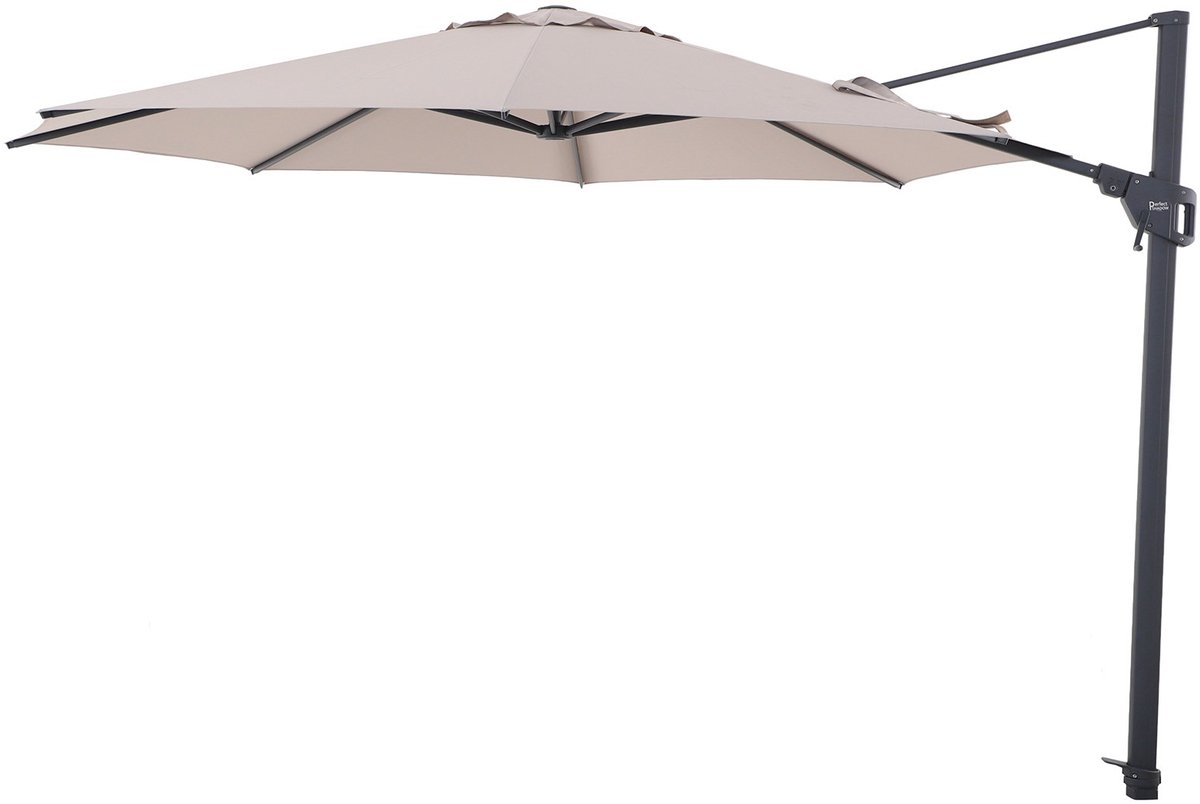 Perfect Shadow Luna ronde zweefparasol Ø350 cm. Flex+ - Antraciet/Urban Taupe (6154139595518)