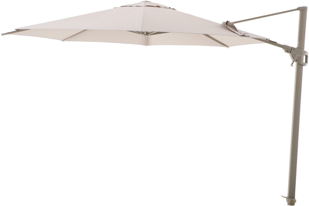 Perfect Shadow Luna ronde zweefparasol Ø350 cm. Flex+ - Latte/Soft Sand (6154139641659)