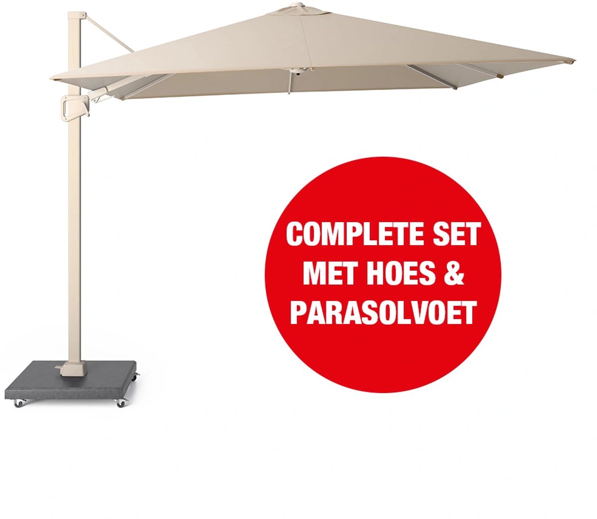 Halifax Zweefparasol Set 300x300 - Ivory (9900000670108)