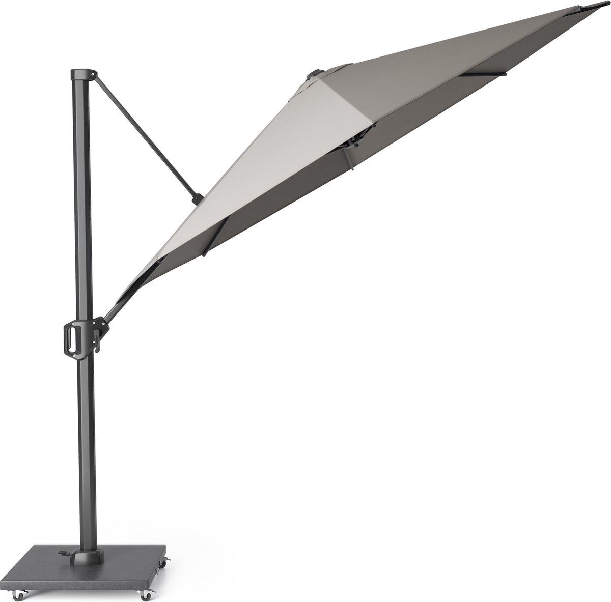 Platinum Sun & Shade - Zweefparasol - Challenger T1 - Ø350cm - Manhattan - Kantelbaar - 360° Draaibaar - 98% UV protectie (8717591770404)
