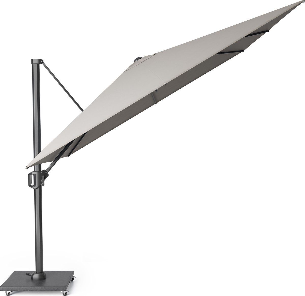 Platinum Sun & Shade - Zweefparasol - Challenger T1 Premium - 300x300cm - Manhattan - Kantelbaar - 360° Draaibaar - 98% UV protectie (8717591773092)
