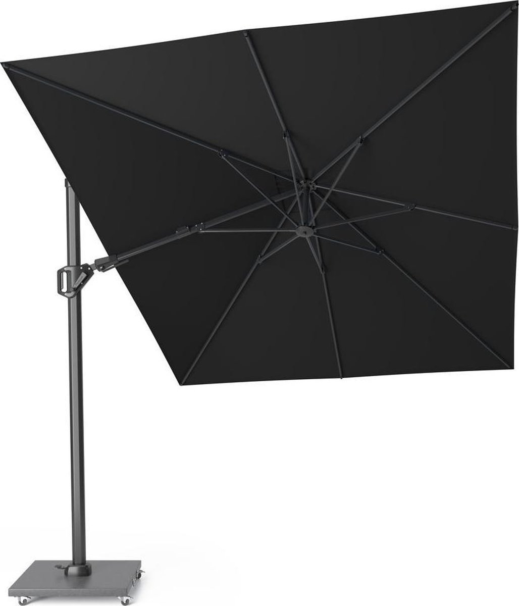 Platinum Sun & Shade - Zweefparasol - Challenger T² - 350x260cm - Zwart - Dubbel Kantelbaar - 360° Draaibaar - 96% UV protectie (8720039162808)