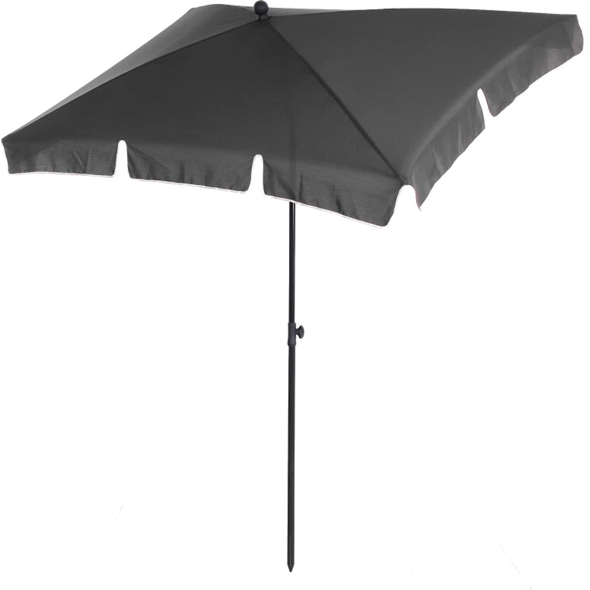 Premium Parasol - Tuinparasol - Opvouwbaar - Stokparasol - 198 x 130 x 245 cm - Strandparasol - Terrasparasol - Balkonparasol - Kantelbaar & Verstelbaar - UV-Bestendig - Strand, Balkon, Terras & Tuin - Grijs (8721317524325)