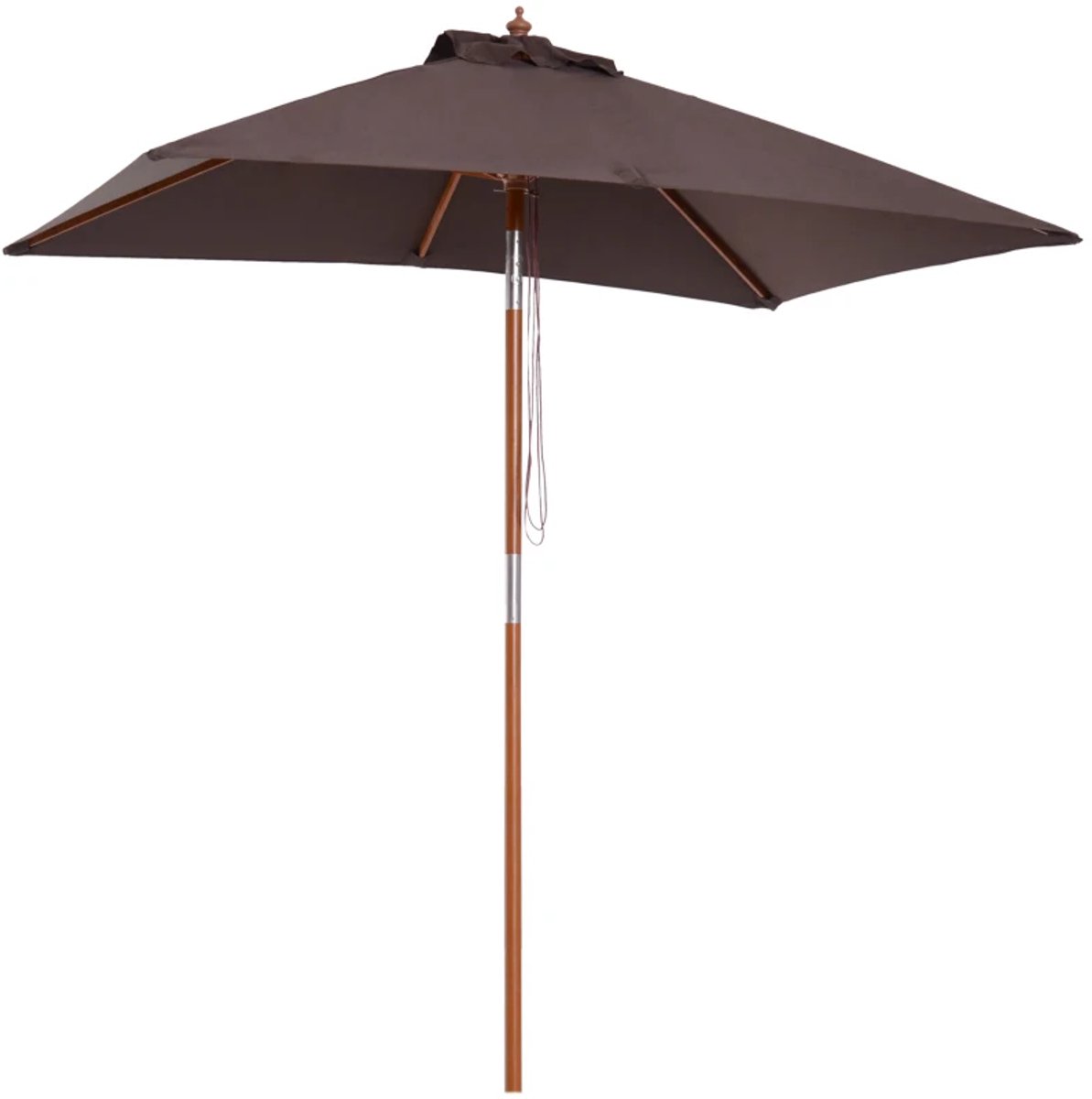 Premium Parasol - Tuinparasol - Opvouwbare Stokparasol - 200 x 150 x 235 cm - Rechthoekige Strandparasol - Kantelbaar & Verstelbaar - Waterafstotend - UV-Bestendig - Strand, Balkon, Terras & Tuin - Café (8721317523823)