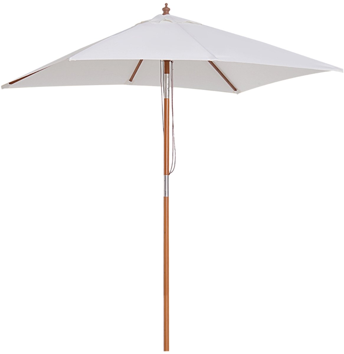 Premium Parasol - Tuinparasol - Opvouwbare Stokparasol - 200 x 150 x 235 cm - Rechthoekige Strandparasol - Kantelbaar & Verstelbaar - Waterafstotend - UV-Bestendig - Strand, Balkon, Terras & Tuin - Crèmewit (8721317523854)