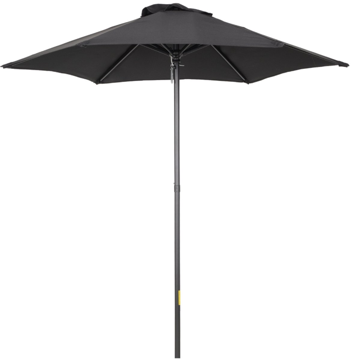 Premium Parasol - Tuinparasol - Zeshoekige Stokparasol - Ø196 cm - Strandparasol - Terrasparasol - Balkonparasol - UV-Bestendig - Strand, Balkon, Terras & Tuin - Zwart (8721317524387)