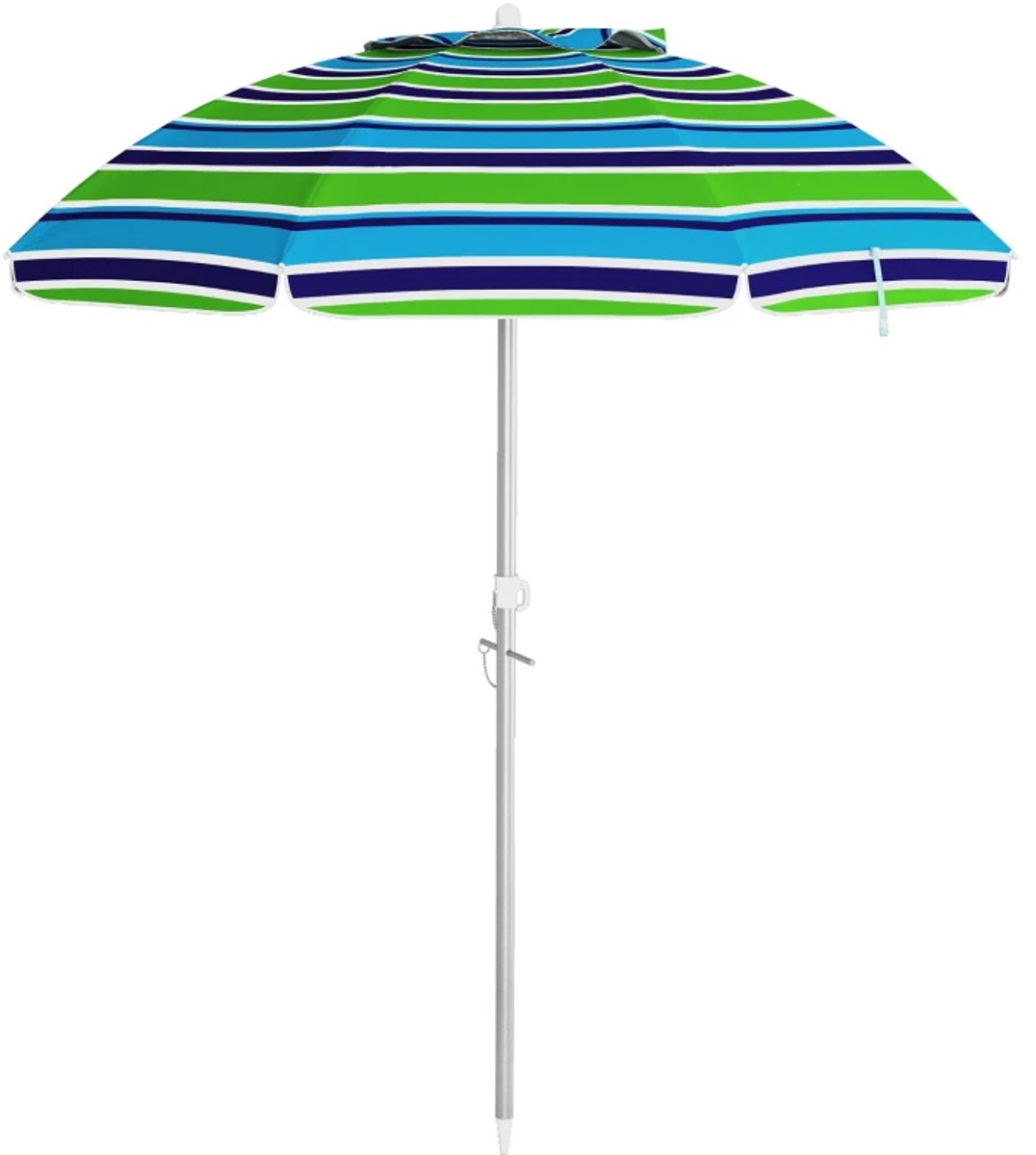 Premium Parasol - Tuinparasol met Opbergtas - Stokparasol - Ø178 cm - Strandparasol - Terrasparasol - Balkonparasol - Kantelbaar & in Hoogte Verstelbaar - UV-Bestendig - Strand, Balkon, Terras & Tuin (8721317524448)
