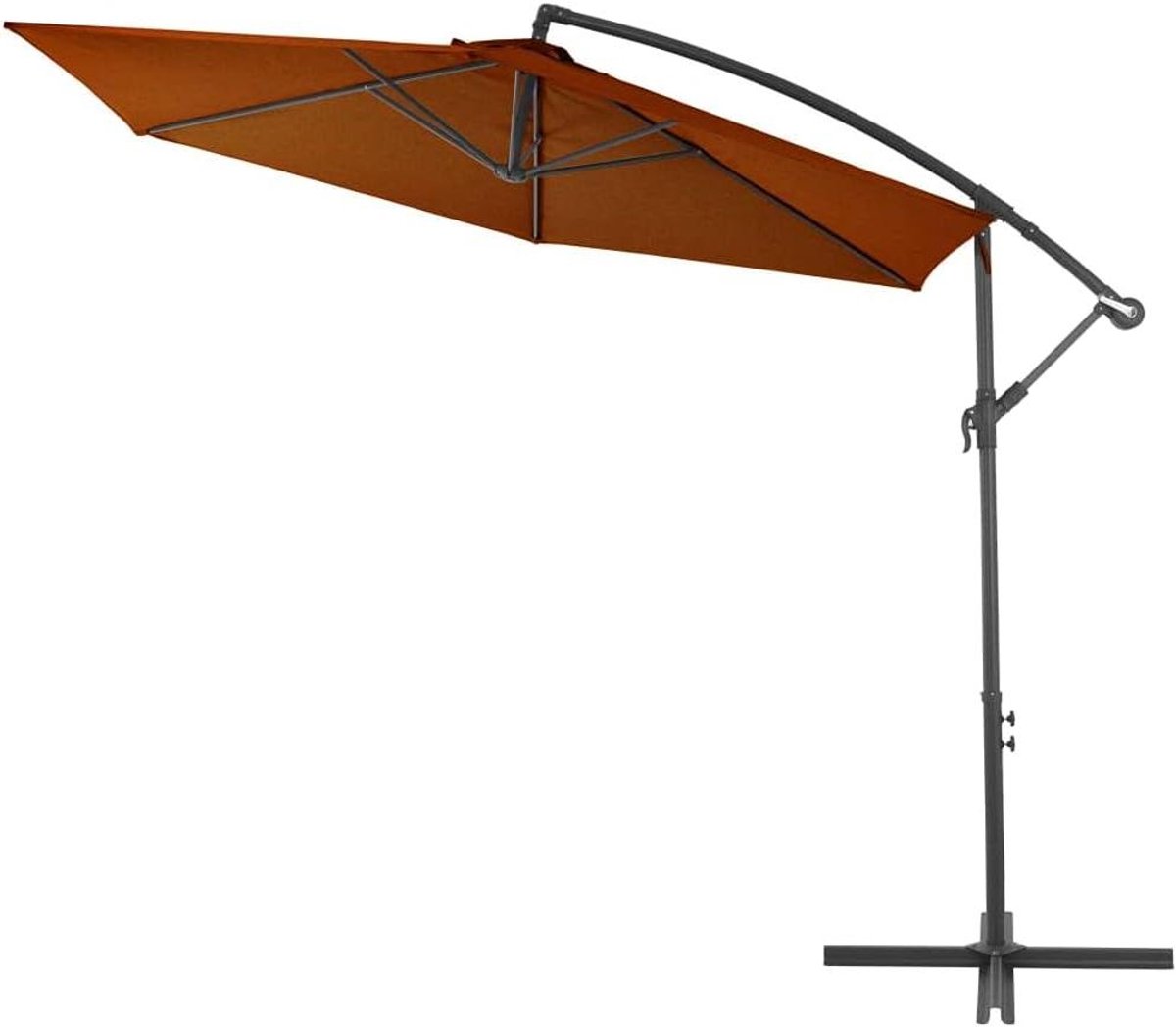 Zweefparasol - Tuinparasol - Terras Beschutting - Kantelbaar - 300 cm - Bordeauxrood (9101216877156)