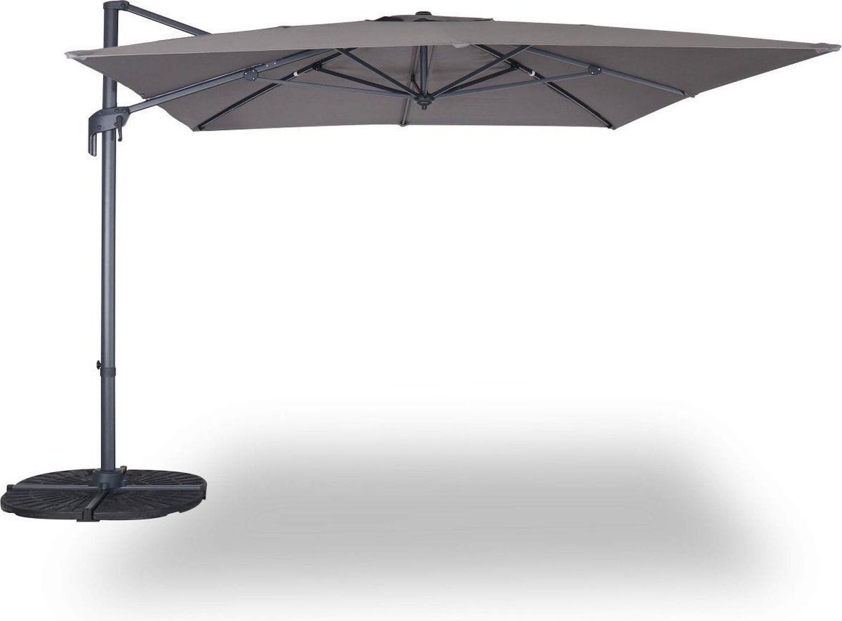 sweeek - Zweefparasol 4x3m rechthoekig kantelbaar en 360° draaibaar - antibes (3760326990665)