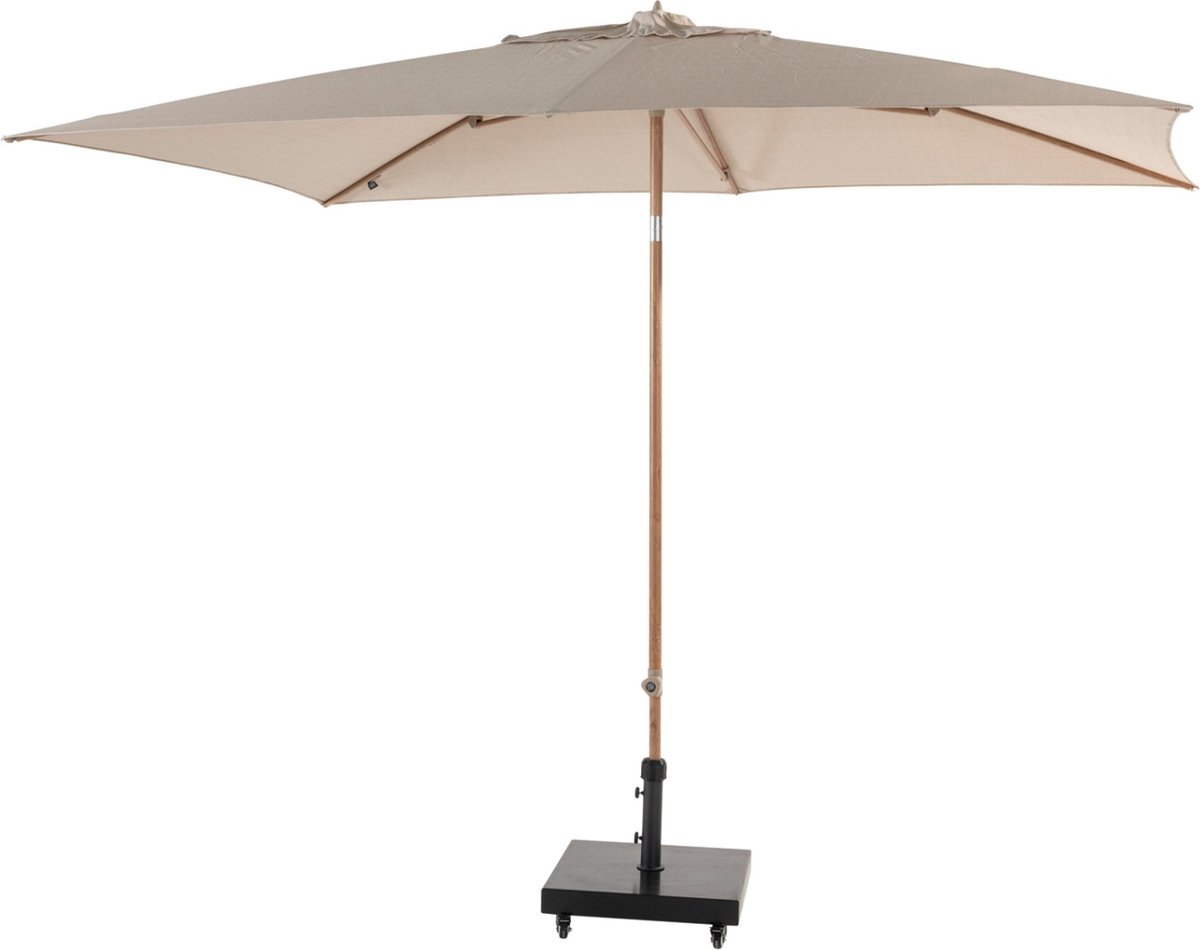 4 Seasons Azzurro stokparasol 200 x 300 cm frame woodlook - doek sand (8720087017976)