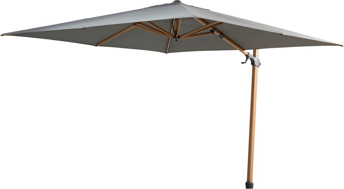 4 Seasons Outdoor Siesta Premium Zweefparasol 300x300 - Antraciet/Houtlook Frame (8720087006949)
