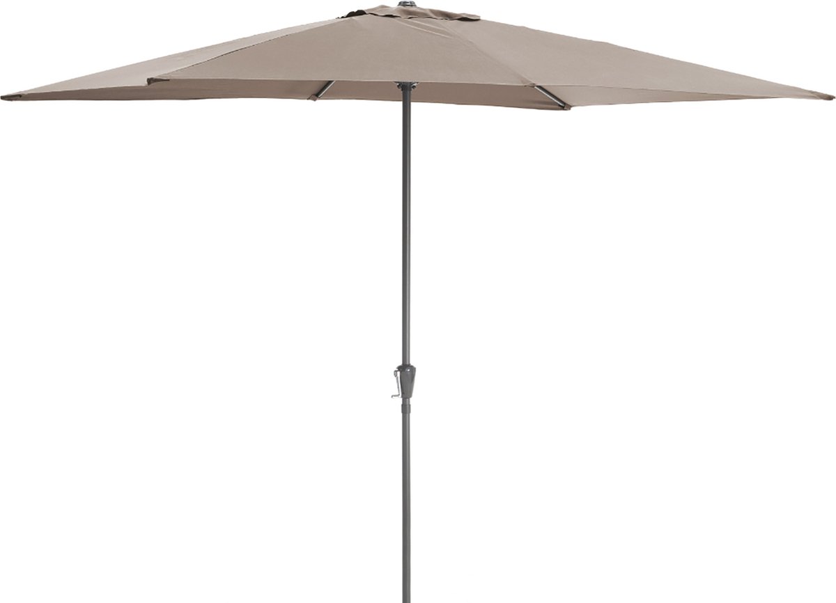 ACAZA Parasol - Stokparasol - Parasols - Taupe - 300 x 200 cm (L x B) - ALUMINIUM - Tuinparasol - Rechthoekige Parasol - Waterdicht (5400943017977)