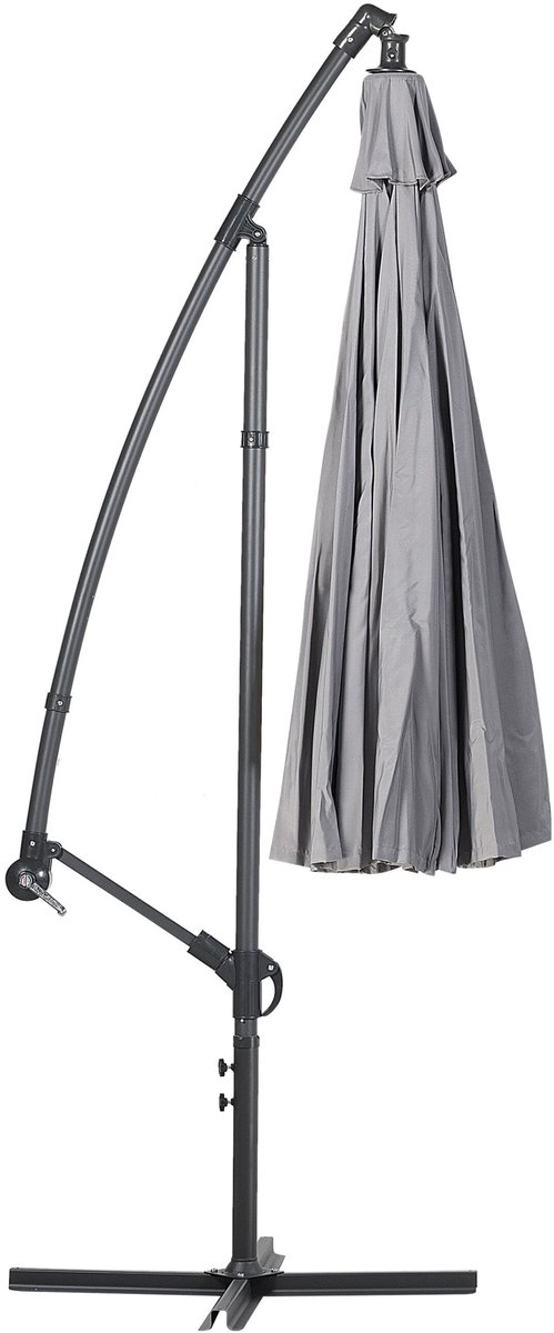 CALABRIA II - Zweefparasol - Donkergrijs - Polyester (4251682215671)