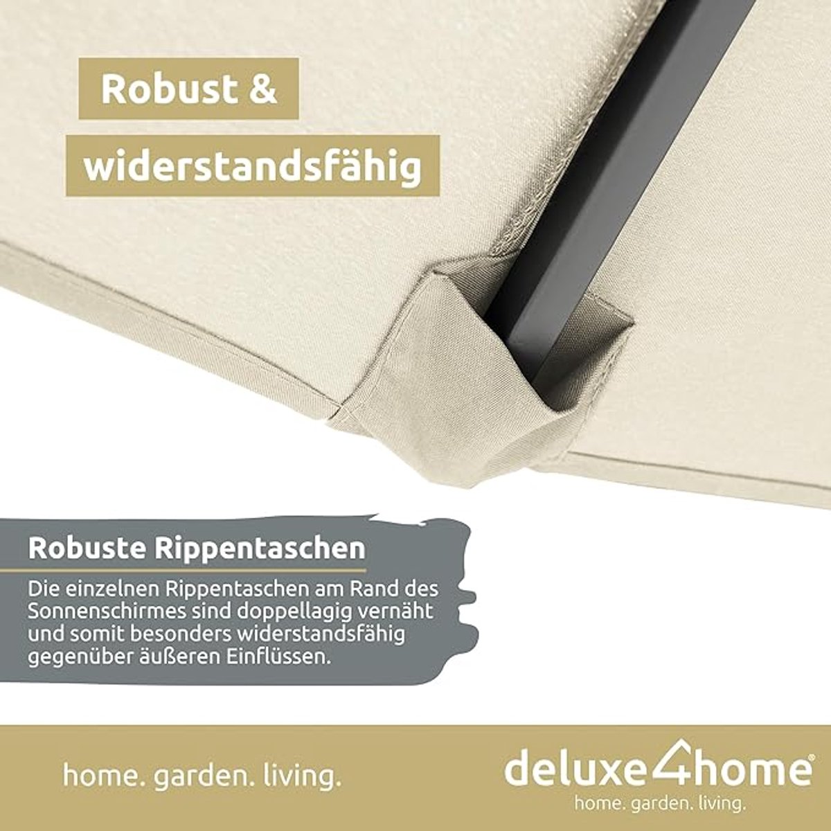 Dubbele zweefparasol 450 x 260 cm - Grote terrasparasol met handslinger & kantelmechanisme - Stalen frame - 180 g/m² polyester UV-bescherming - Lichtgewicht 12,5 kg - Mobili Bella (9502691255222)