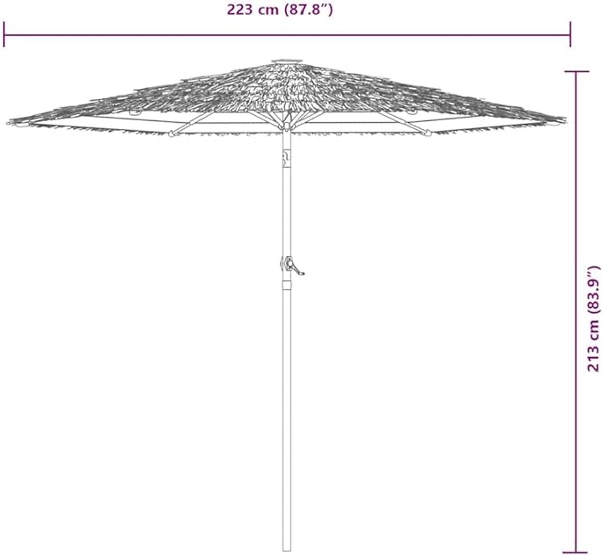 Dubbele zweefparasol Depauwonen 460 x 270 cm - extra grote ronde terrasparasol met UV-bescherming UPF 50+, waterafstotend polyester, metalen frame, kruklift & kantelbaar, taupe - ideaal voor tuin, ... (9501415998780)